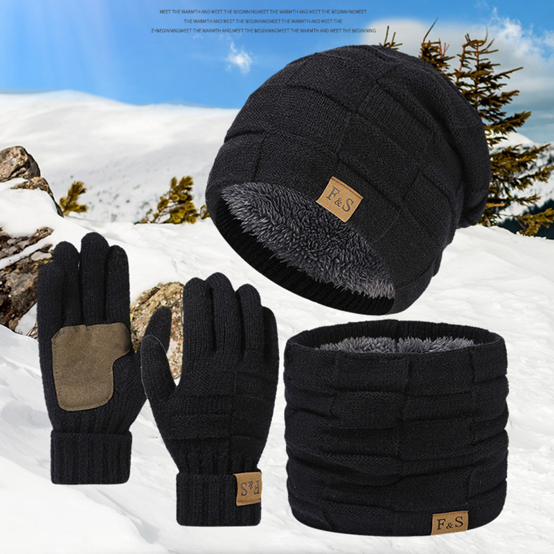 Winter Warm Thick Hat Scarf an - Wool Glove Lined review and price