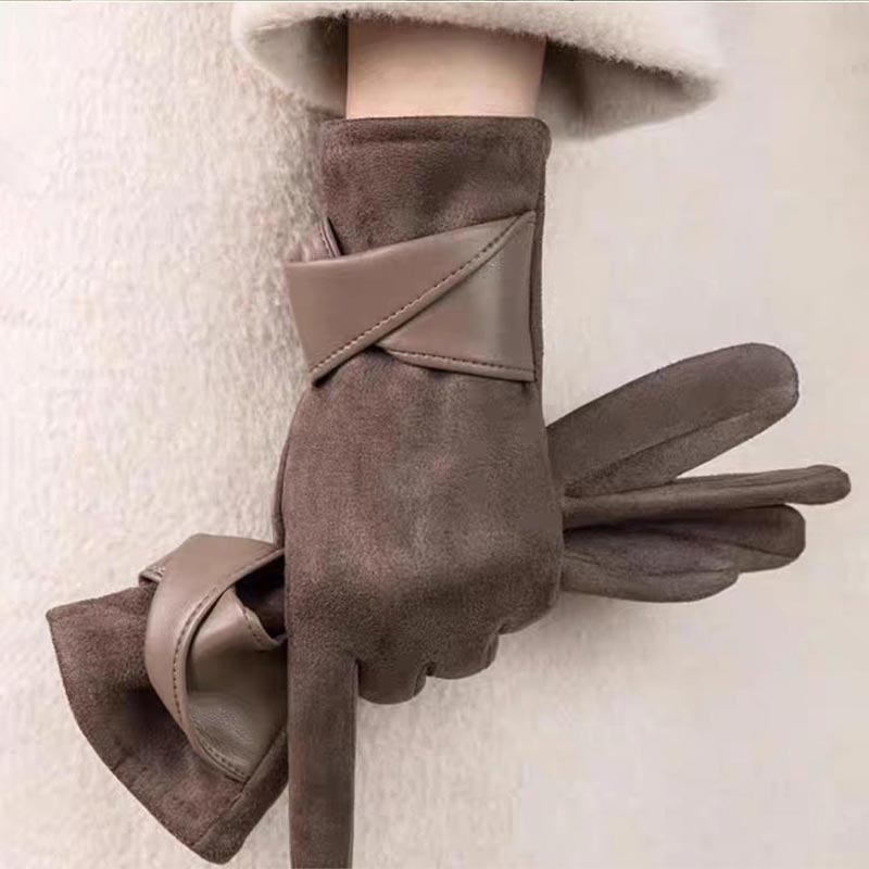 1 Pair Suede Gloves For Women  - Leather Driving Glove review and price