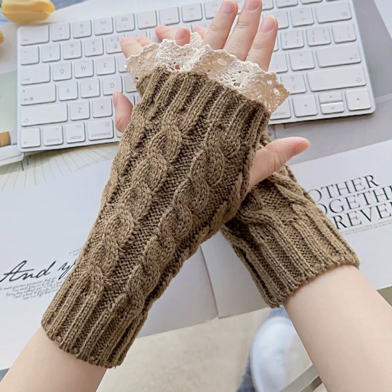 Cute Y2K Women Lace Fingerless - Fingerless Glove Knit review and price