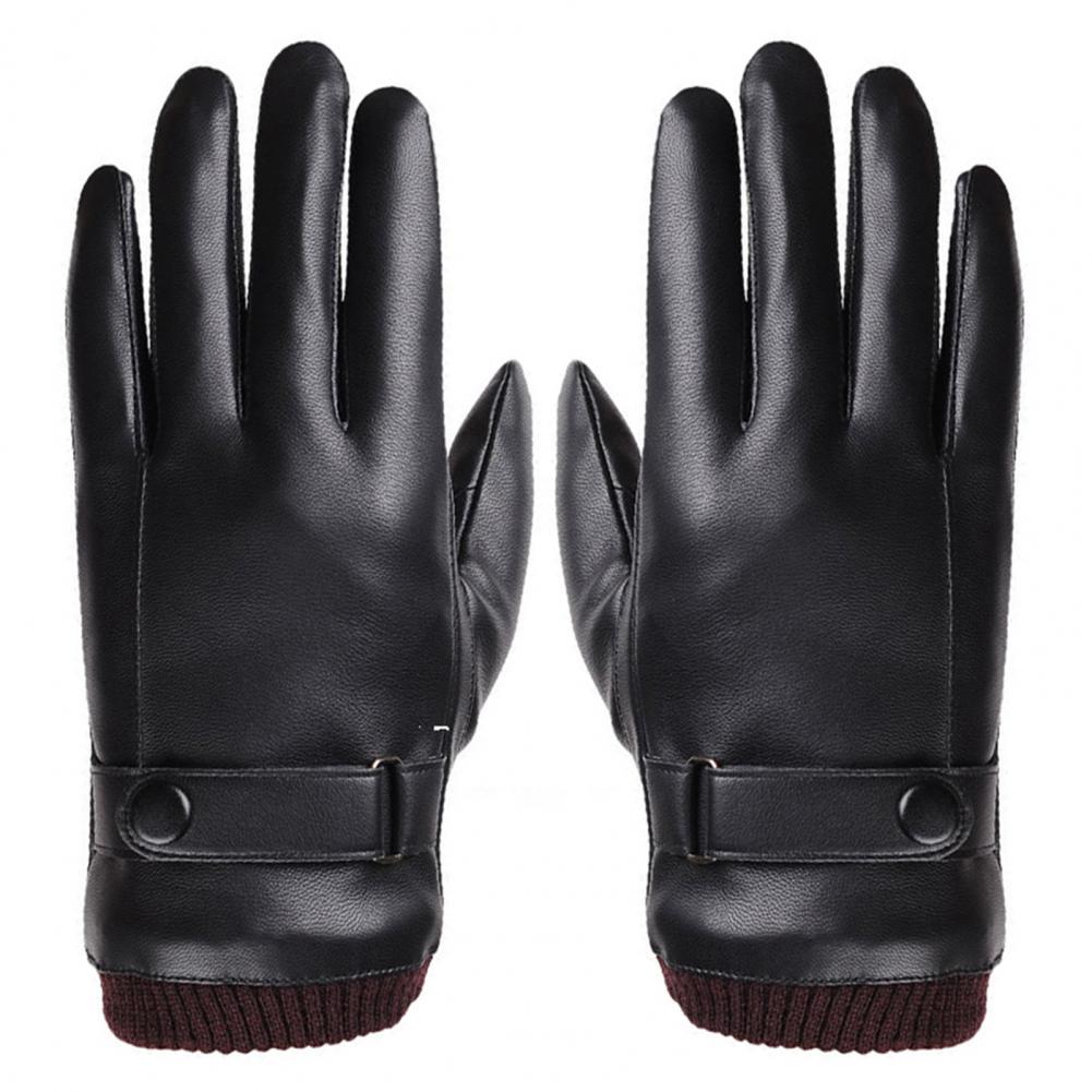 Faux Leather Full Finger Touch - Winter Glove Insulated review and price