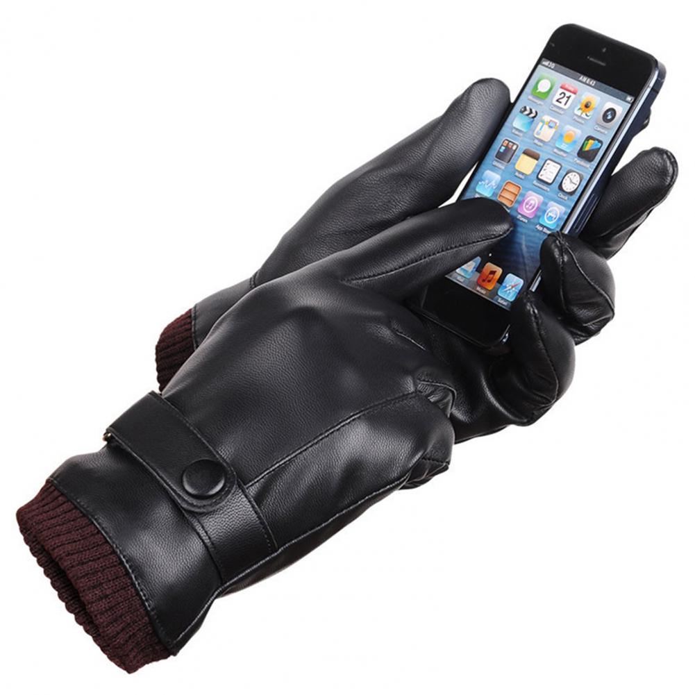 Faux Leather Full Finger Touch - Winter Glove Insulated review and price