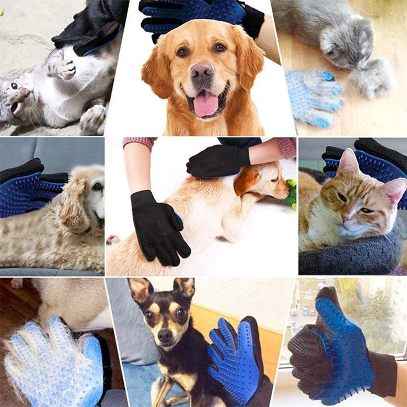 Pet Grooming Gloves Silicone B - Rubber Glove Cleaning review and price